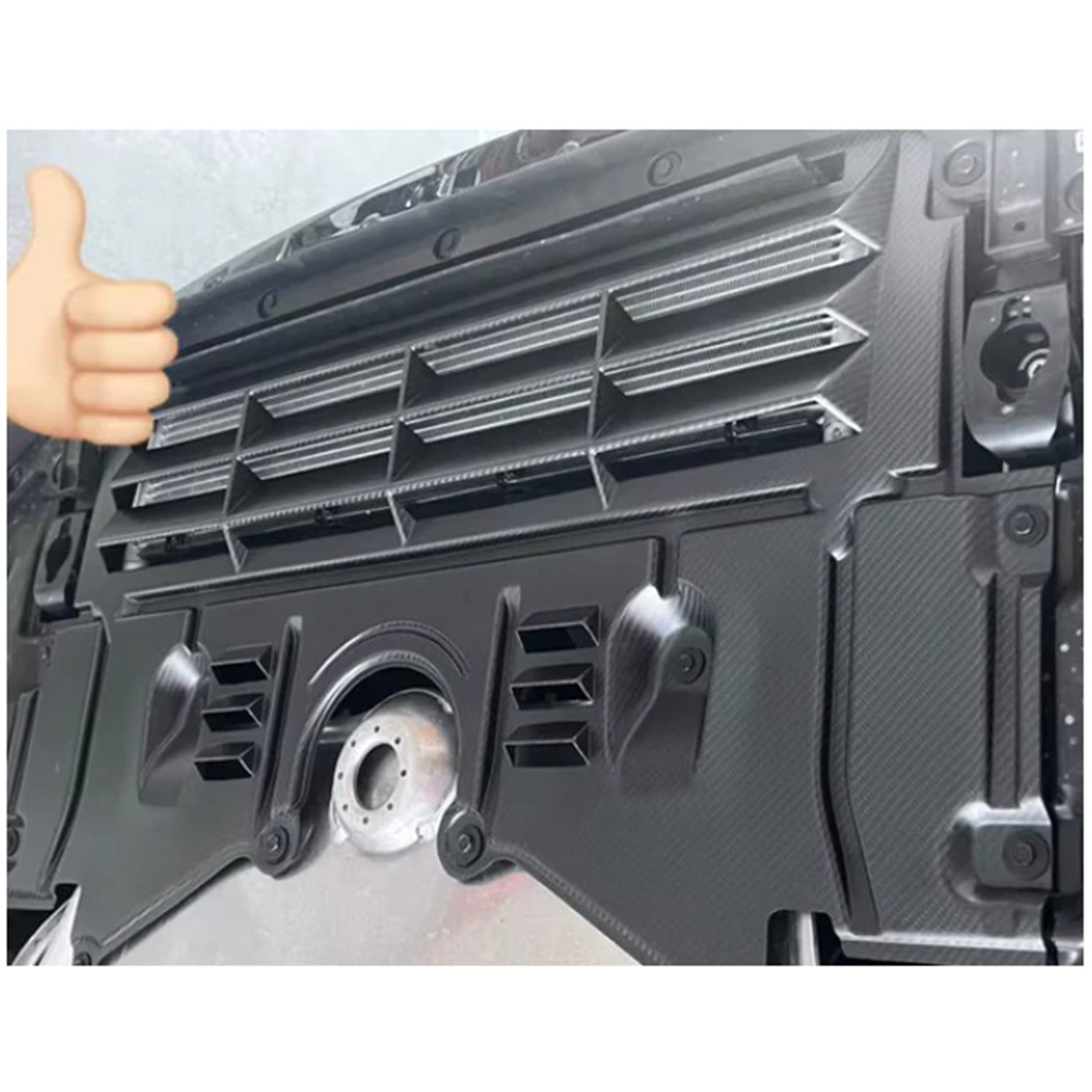 Dry Carbon Fiber Vented Oil Cooler Guard for BMW G8X G80 M3 G82 M4 - Bull Boost Performance