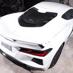 Carbon Fiber Rear Window Trim Cover Set for Chevrolet Corvette C8 Coupe - Bull Boost Performance