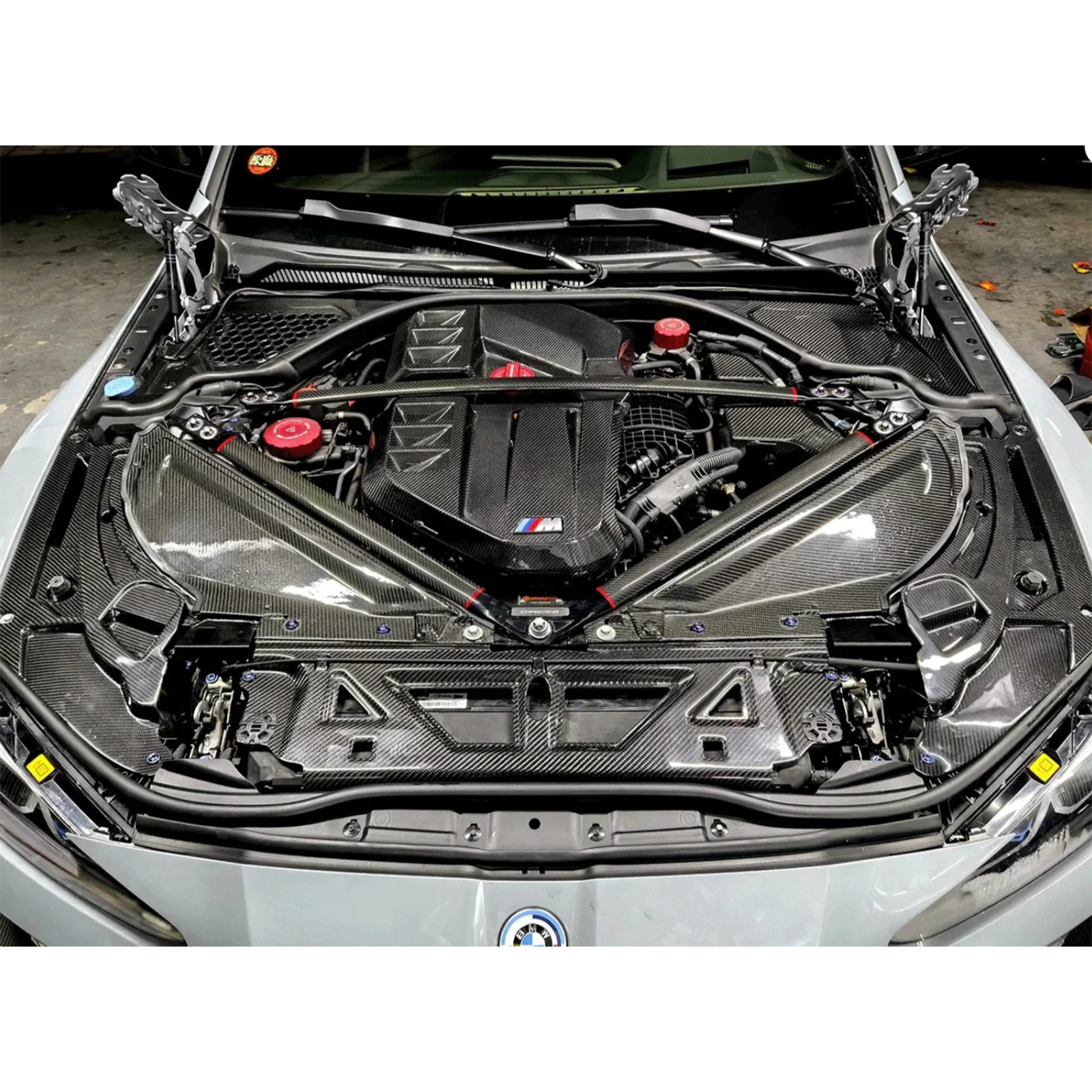 Carbon Fiber Headlamp Covers for BMW G80 G81 M3 G82 G83 M4 G87 M2 - Bull Boost Performance