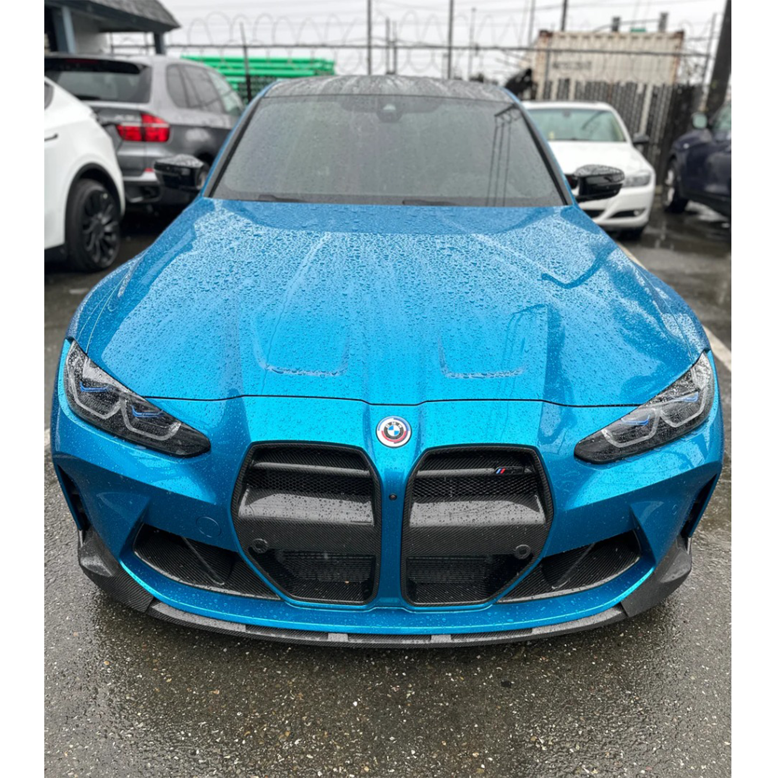 VR Style Carbon Fiber Front Grille Replacement Set for BMW G80 M3 G82 G83 M4 - Bull Boost Performance