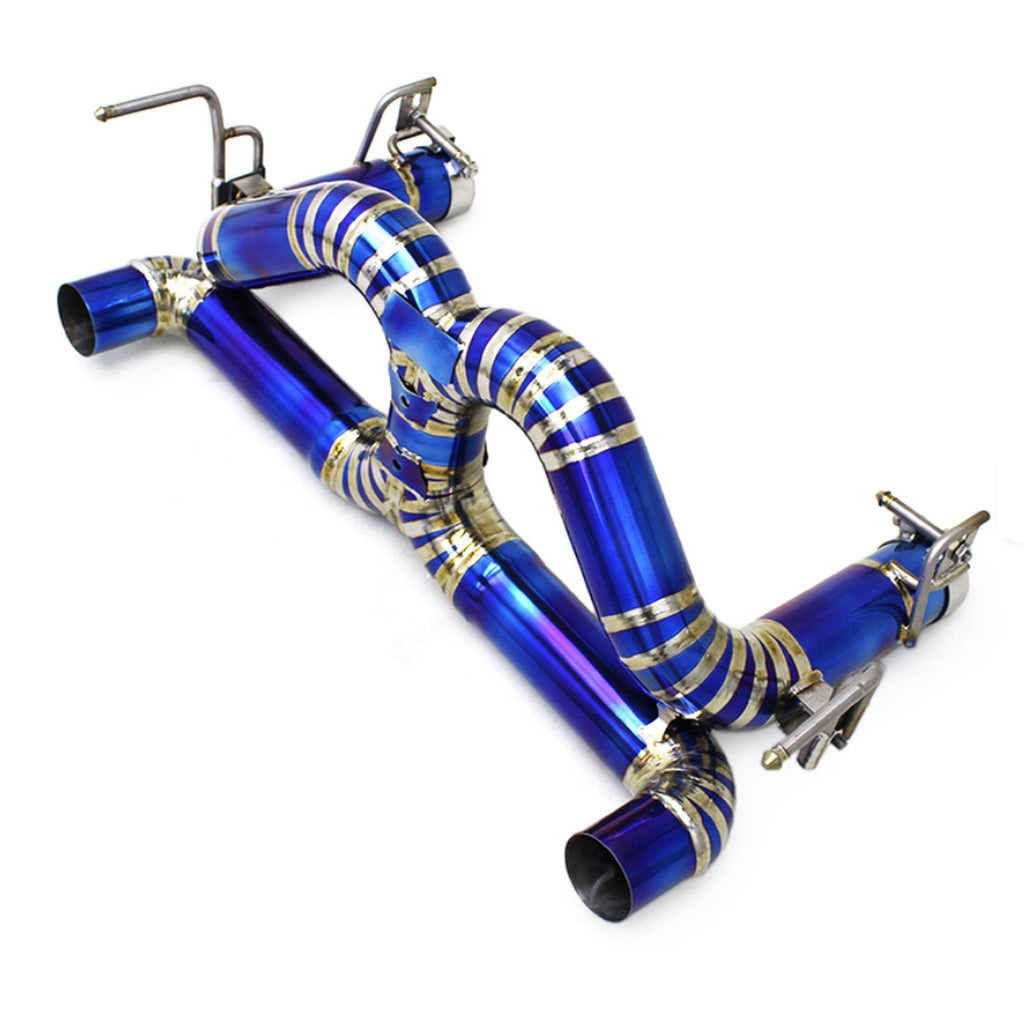 Titanium Straight Exhaust System for Ferrari 488 GTB Spider Pista - Bull Boost Performance