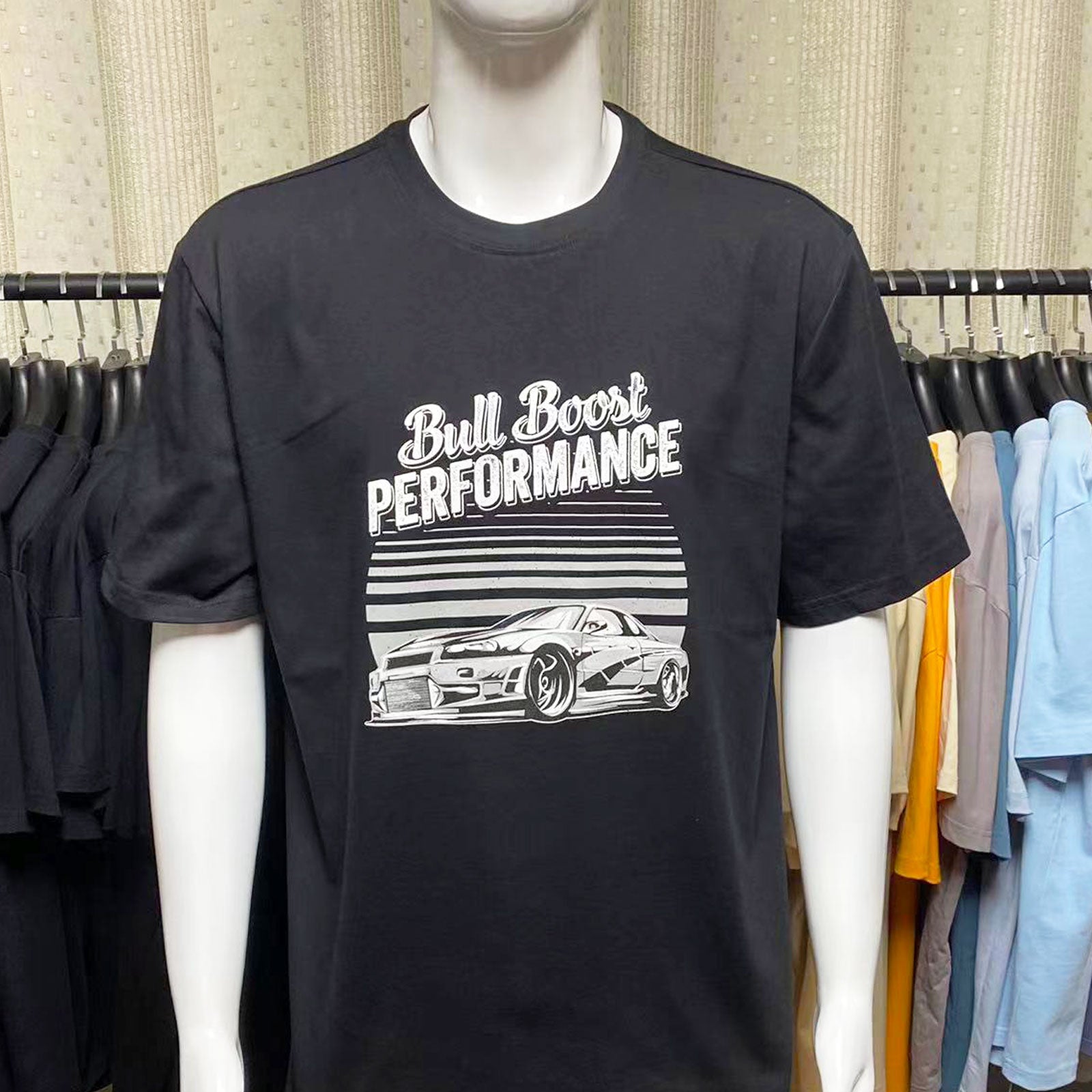 Nissan Skyline R34 Performance Regular Heavy Cotton Pre Shrunk Shirt - Bull Boost Performance