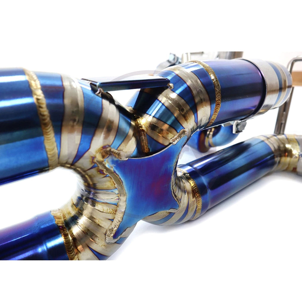 Titanium Valved Muffler Exhaust System for Ferrari 488 GTB Spider Pista - Bull Boost Performance