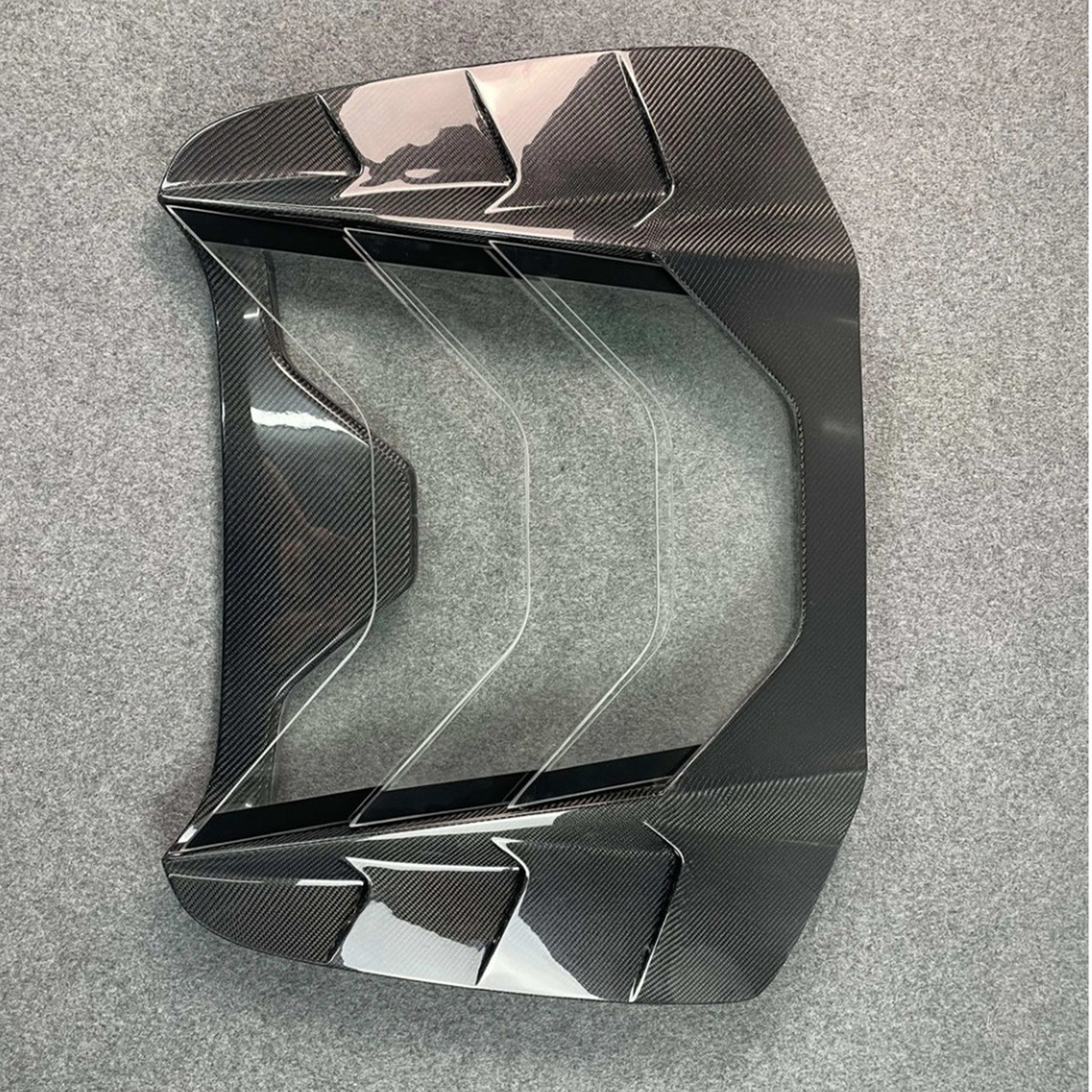 Carbon Fiber Rear Transparent Engine Cover V2 for Ferrari 488 by Stratec Systems