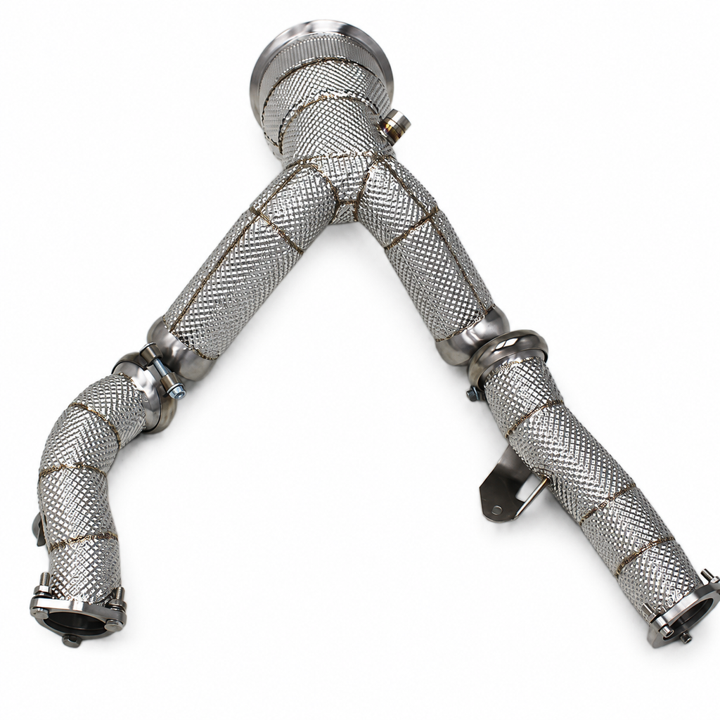High Flow Exhaust Downpipe for Audi A6 A7 C8 3.0T by Stratec Systems