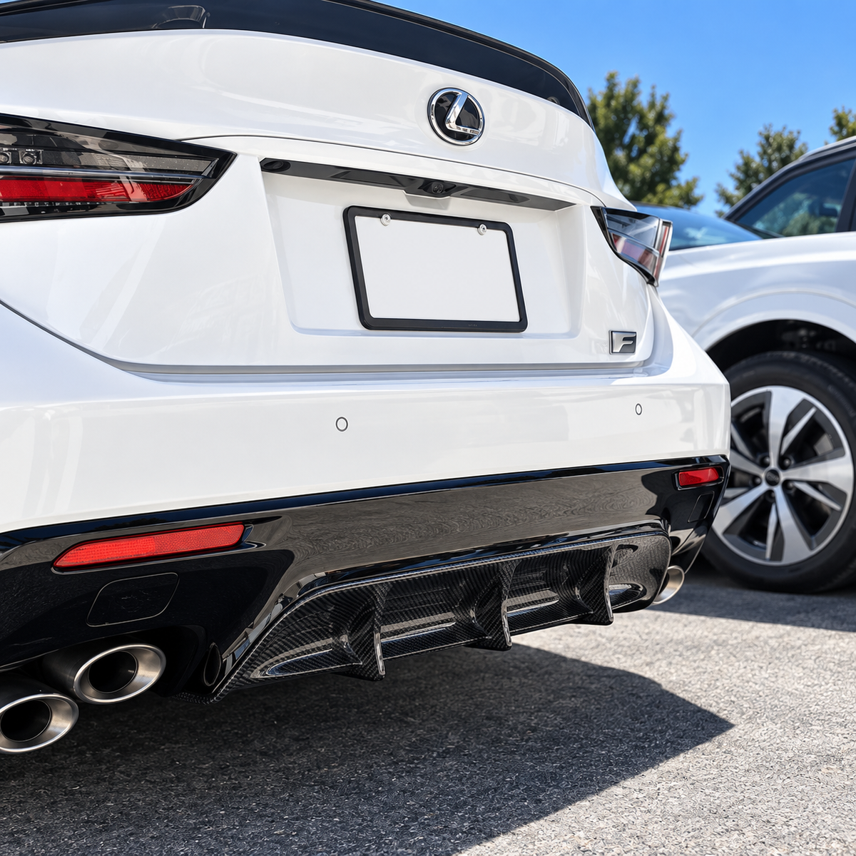 Carbon Fiber Rear Diffuser for Lexus RC F RCF by Stratec Systems