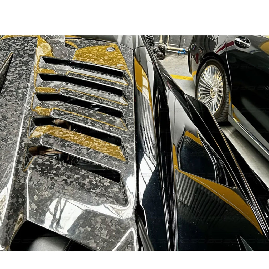 STO Style Carbon Fiber Engine Hood for Lamborghini Huracan LP580 LP610 EVO - Bull Boost Performance