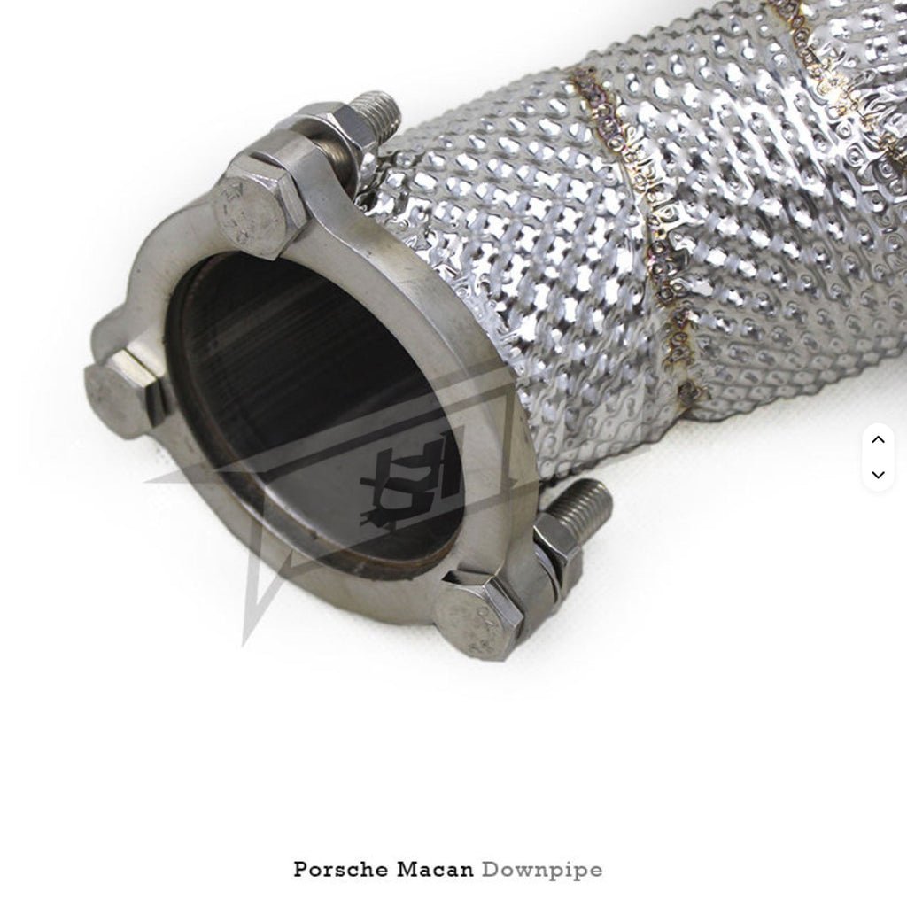 Straight Free Flow Stainless Steel Down Pipes for Porsche Macan Turbo GTS 3.6T - Bull Boost Performance