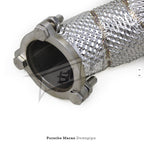 Straight Free Flow Stainless Steel Down Pipes for Porsche Macan Turbo GTS 3.6T - Bull Boost Performance
