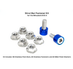 ZSPEC Strut Bar Fastener Kit for Mitsubishi Lancer EVO X 10, Stainless & Billet