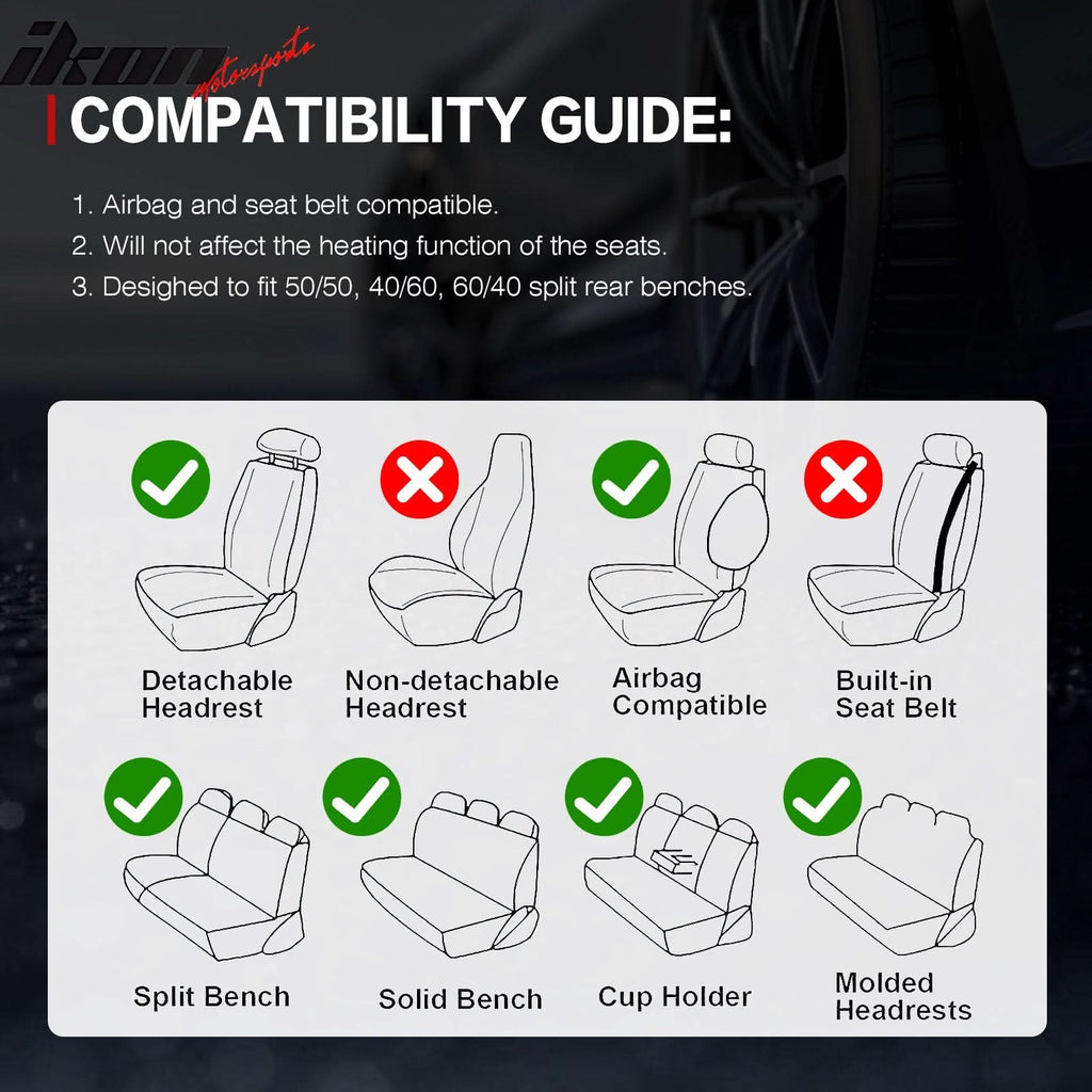 Universal Fit PU Leather Car Seat Covers Cushion Protector - 01 Style
