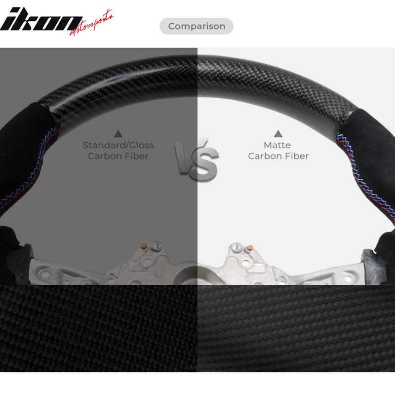 2015-2021Â BMW F80 F82 M Stitch Matte CF Steering Wheel Synthetic Suede