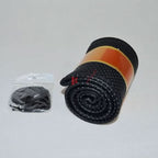 Universal 37-38CM Black Steering Wheel Cover Leather Needle Thread