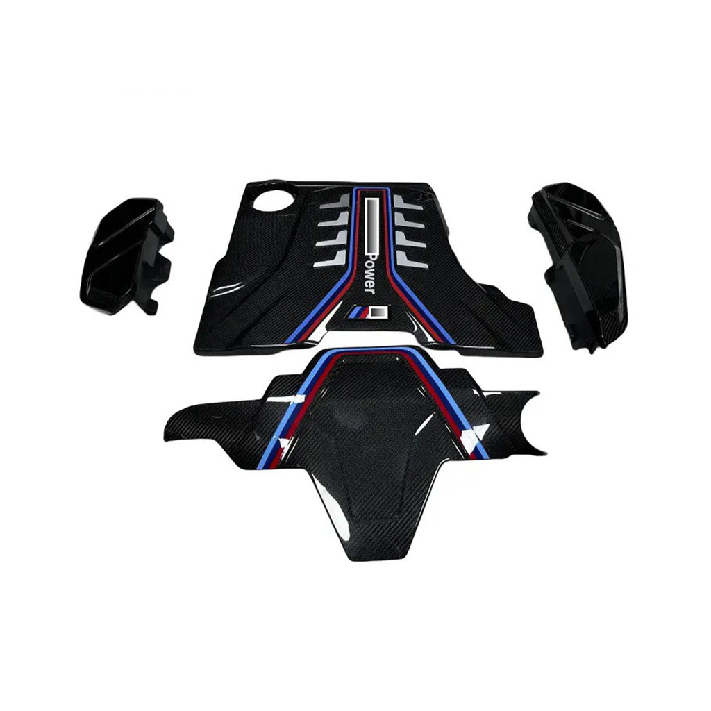 Carbon Fiber Performance Engine Bay Cover Kit for BMW F90 M5 F91 F92 M8 - Bull Boost Performance