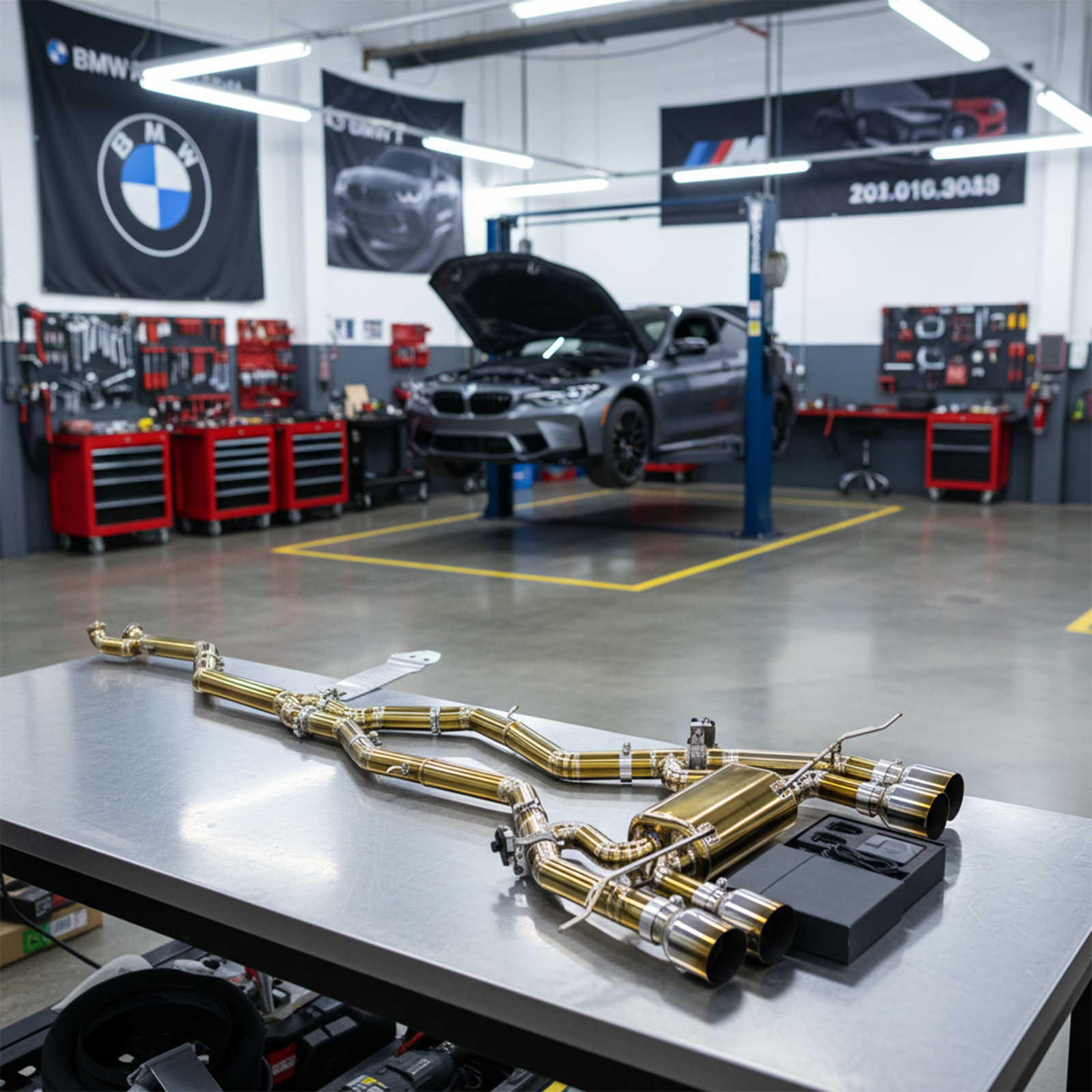 Valved Titanium Catback Exhaust System for BMW M3 M4 G80 G82 3.0T - Bull Boost Performance