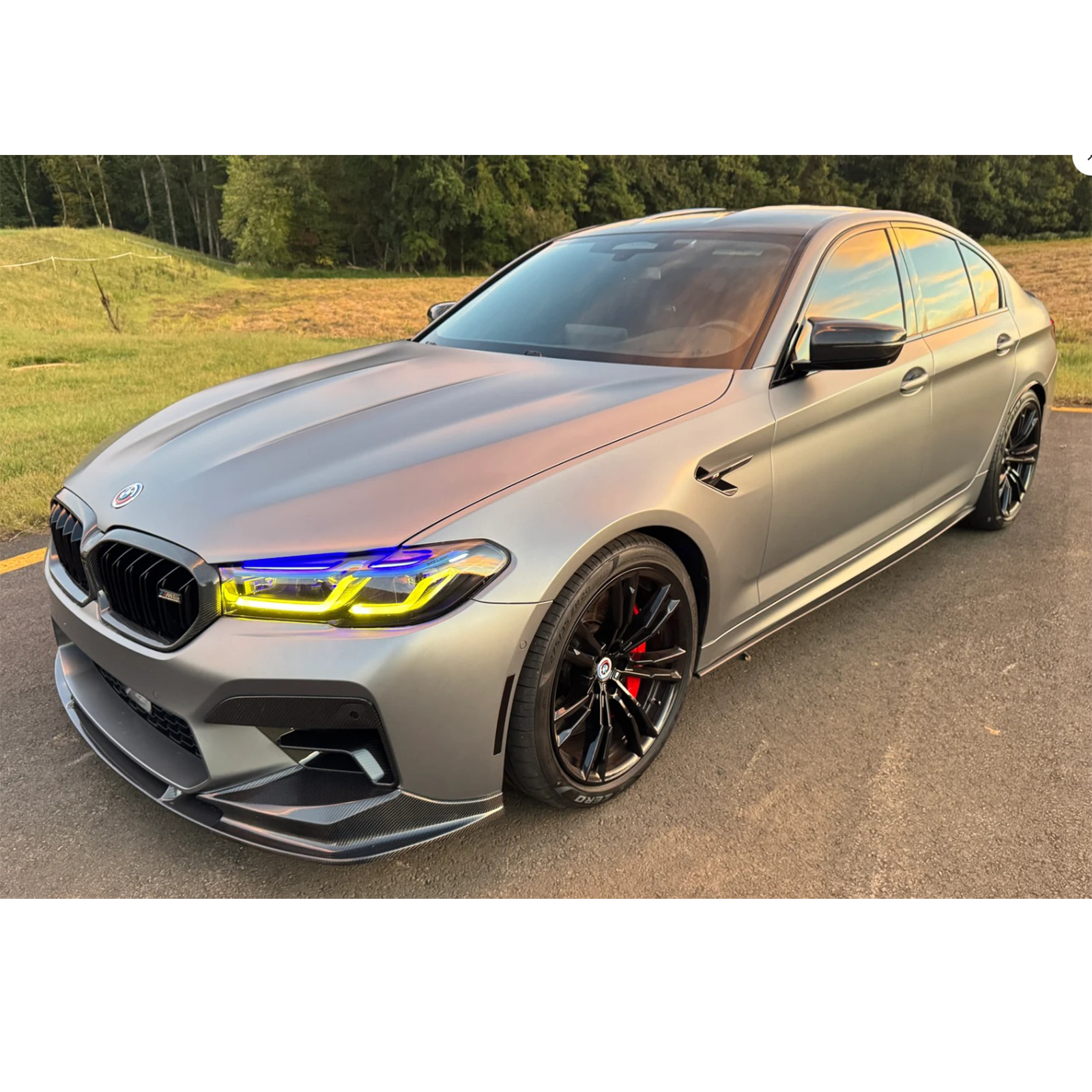 3D Carbon Fiber Front Splitter Lip (1-Piece) for BMW F90 M5 G30 LCI - Bull Boost Performance