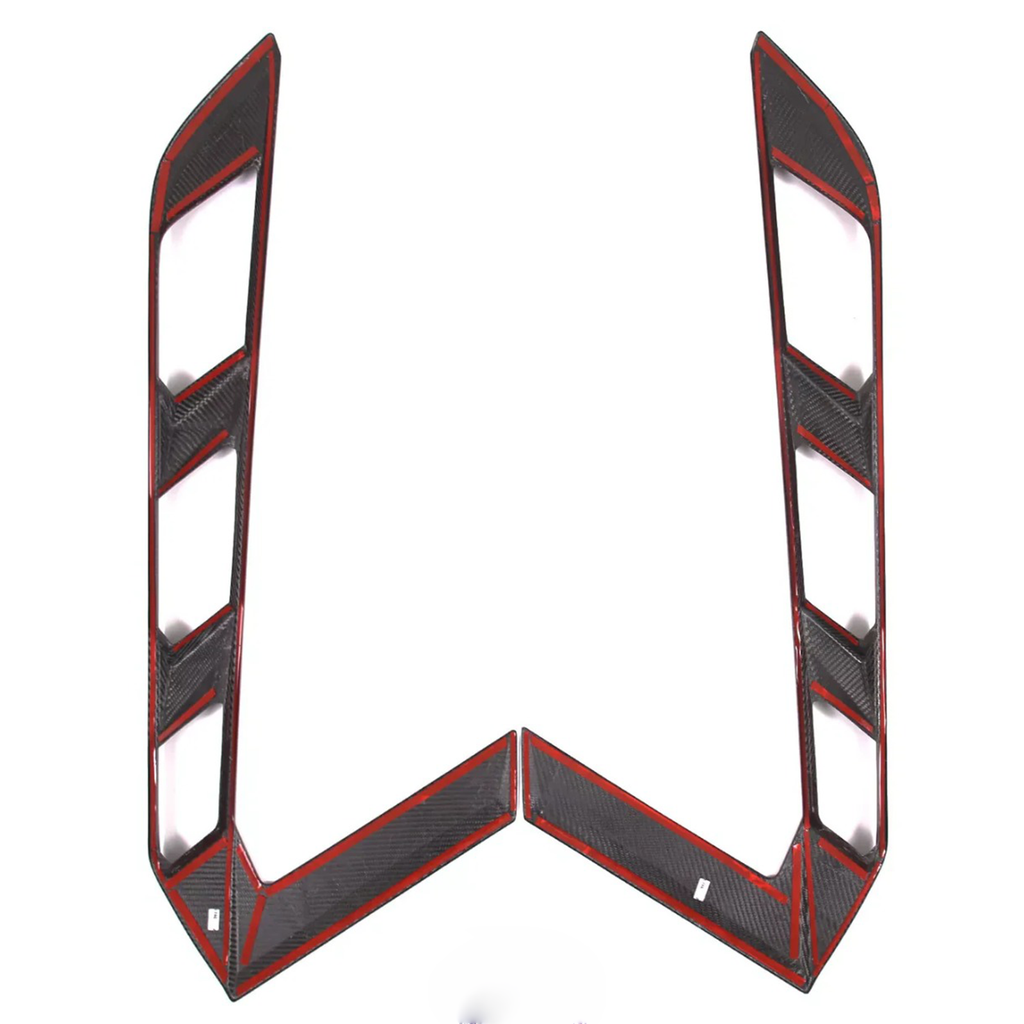 Carbon Fiber Rear Window Trim Cover Set for Chevrolet Corvette C8 Coupe - Bull Boost Performance