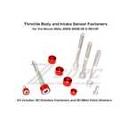 ZSPEC Throttle Body & Airflow Sensor Fasteners for Nissan 350z, '03-06, DE & REVUP, Stainless & Billet