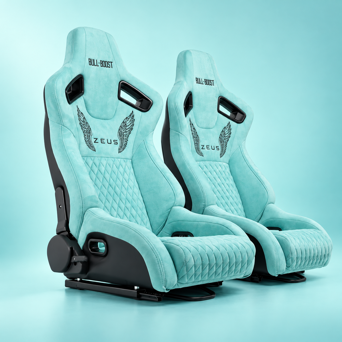 Bull Boost Adjustable Racing Lowered Ultra Max Bucket Seat w/ Seat Rails by Bull Boost Performance