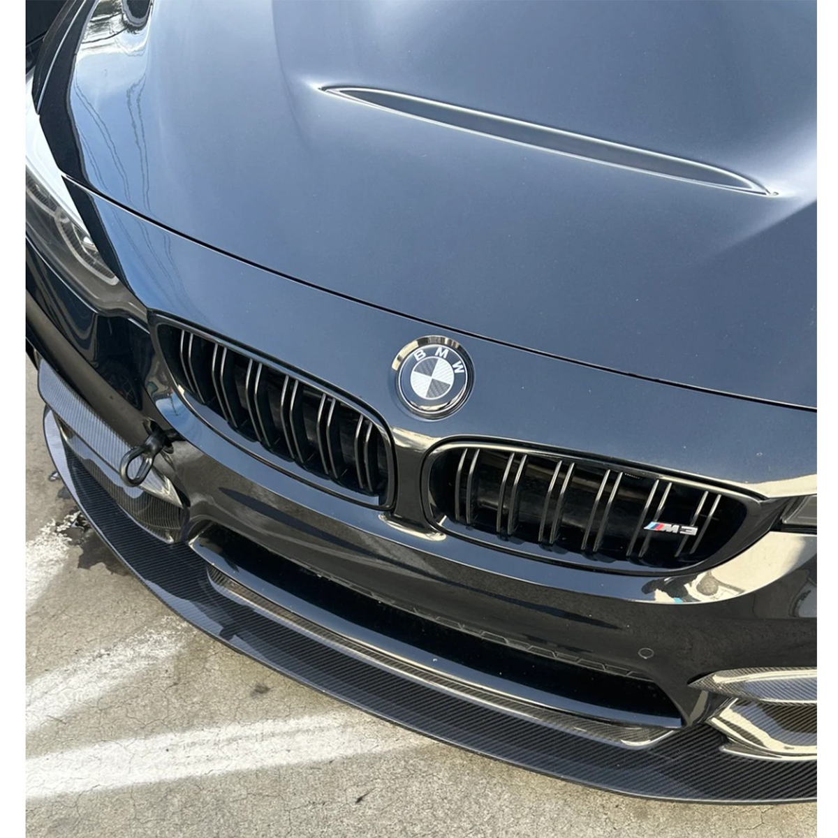 GT4 Style Carbon Fiber Front Lip for BMW F80 M3 F82 F83 M4 by Stratec Systems