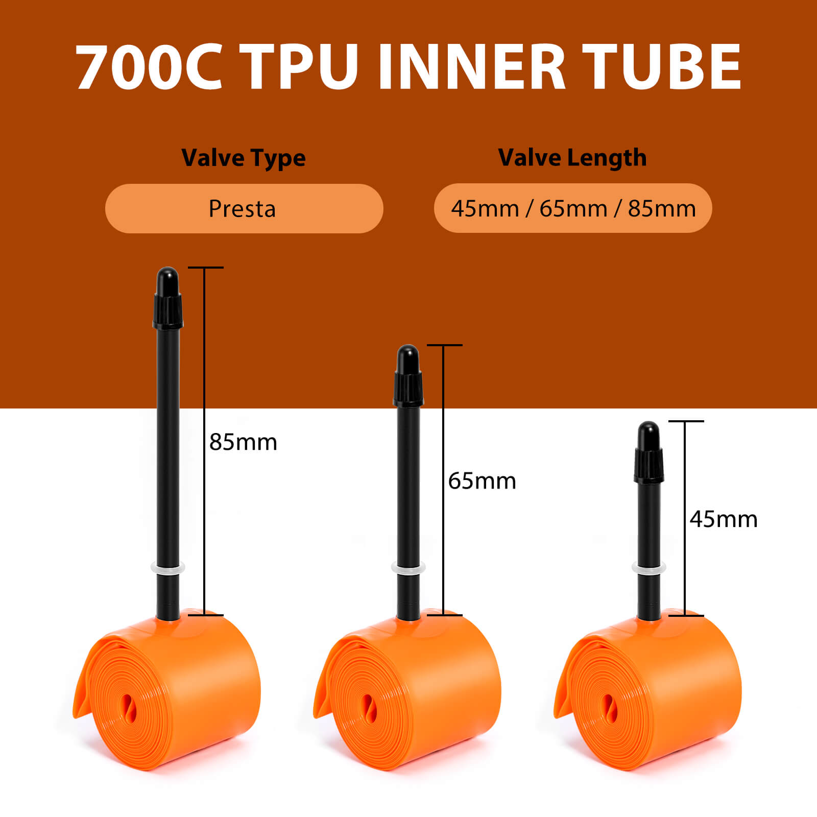 TPU Road Bike Tube - 700C×18C-32C