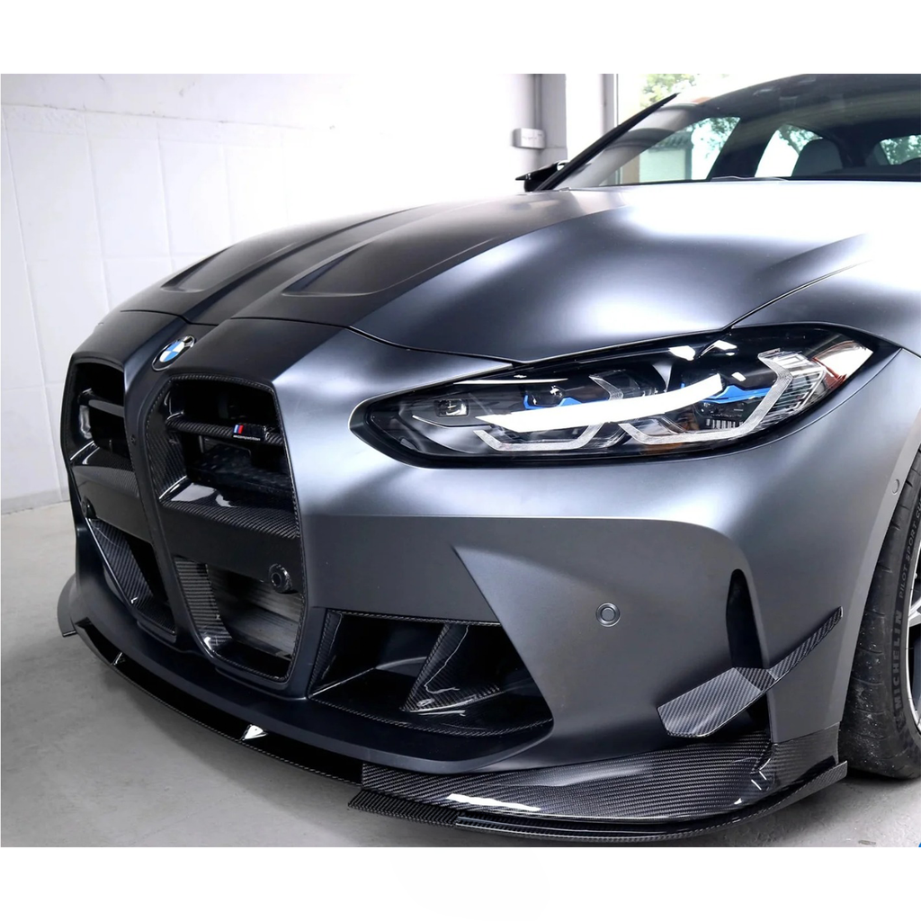 3D Style Dry Carbon Fiber Front Lip (OEM Mount) for BMW G80 M3 G82 G83 M4 - Bull Boost Performance