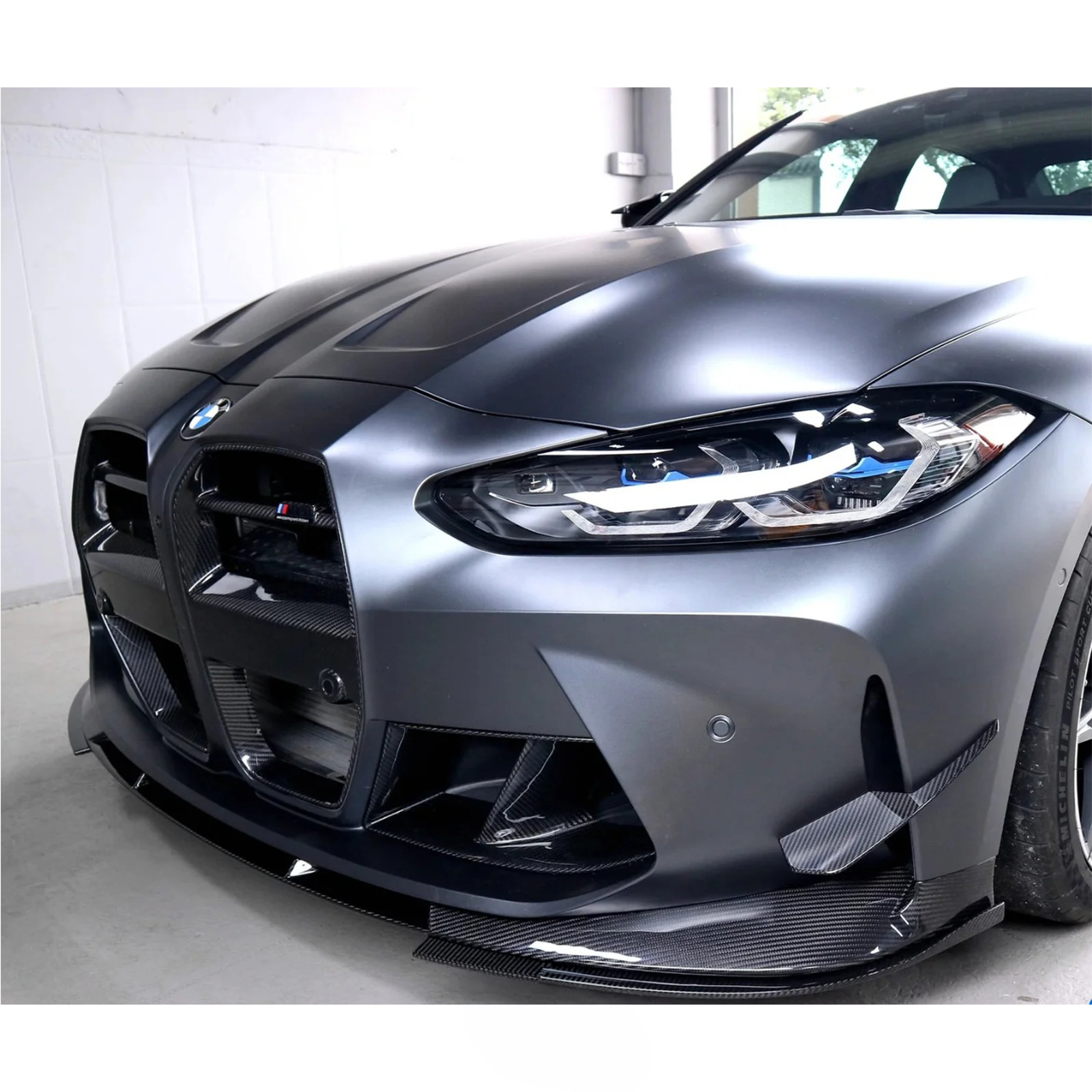 3D Style Dry Carbon Fiber Front Lip (OEM Mount) for BMW G80 M3 G82 G83 M4 - Bull Boost Performance