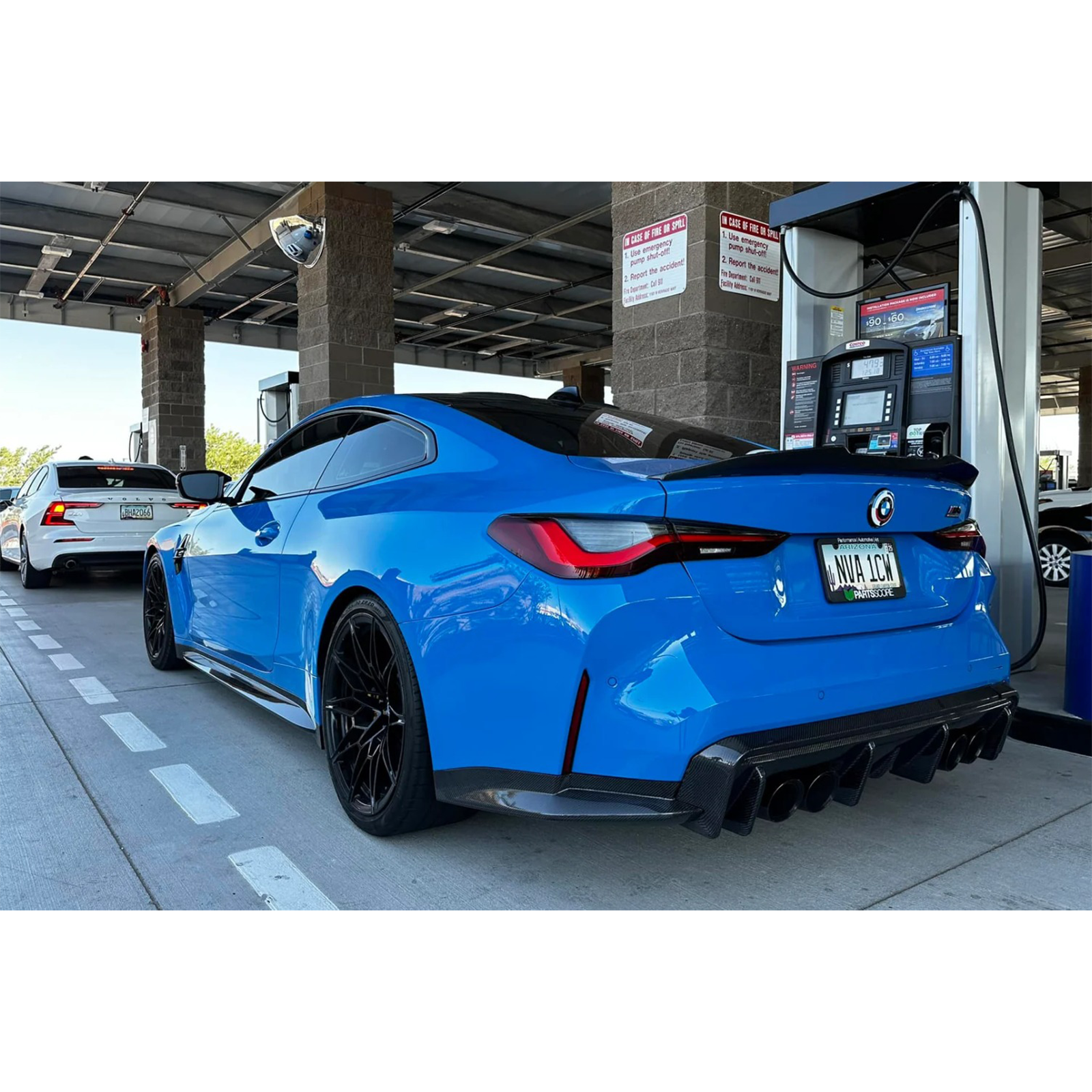 Carbon Fiber 3D Style Rear Diffuser Corner Extensions for BMW G80 M3 G82 M4 - Bull Boost Performance