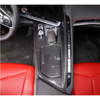 Carbon Fiber Center Console Cover + Cup Holder Lid Cover for Chevrolet Corvette C8 - Bull Boost Performance