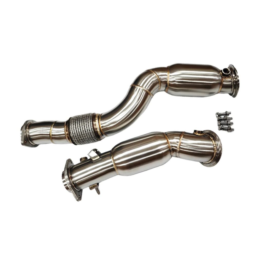 High-Flow Catted Exhaust Downpipes for BMW G87 M2 G80 M3 G82 M4 - Bull Boost Performance