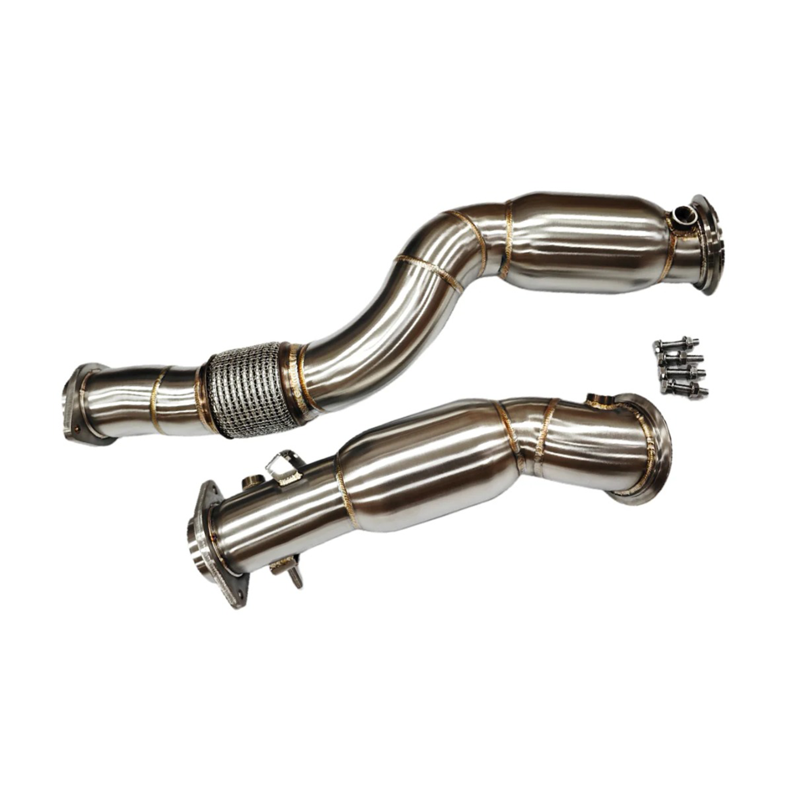 High-Flow Catted Exhaust Downpipes for BMW G87 M2 G80 M3 G82 M4 - Bull Boost Performance