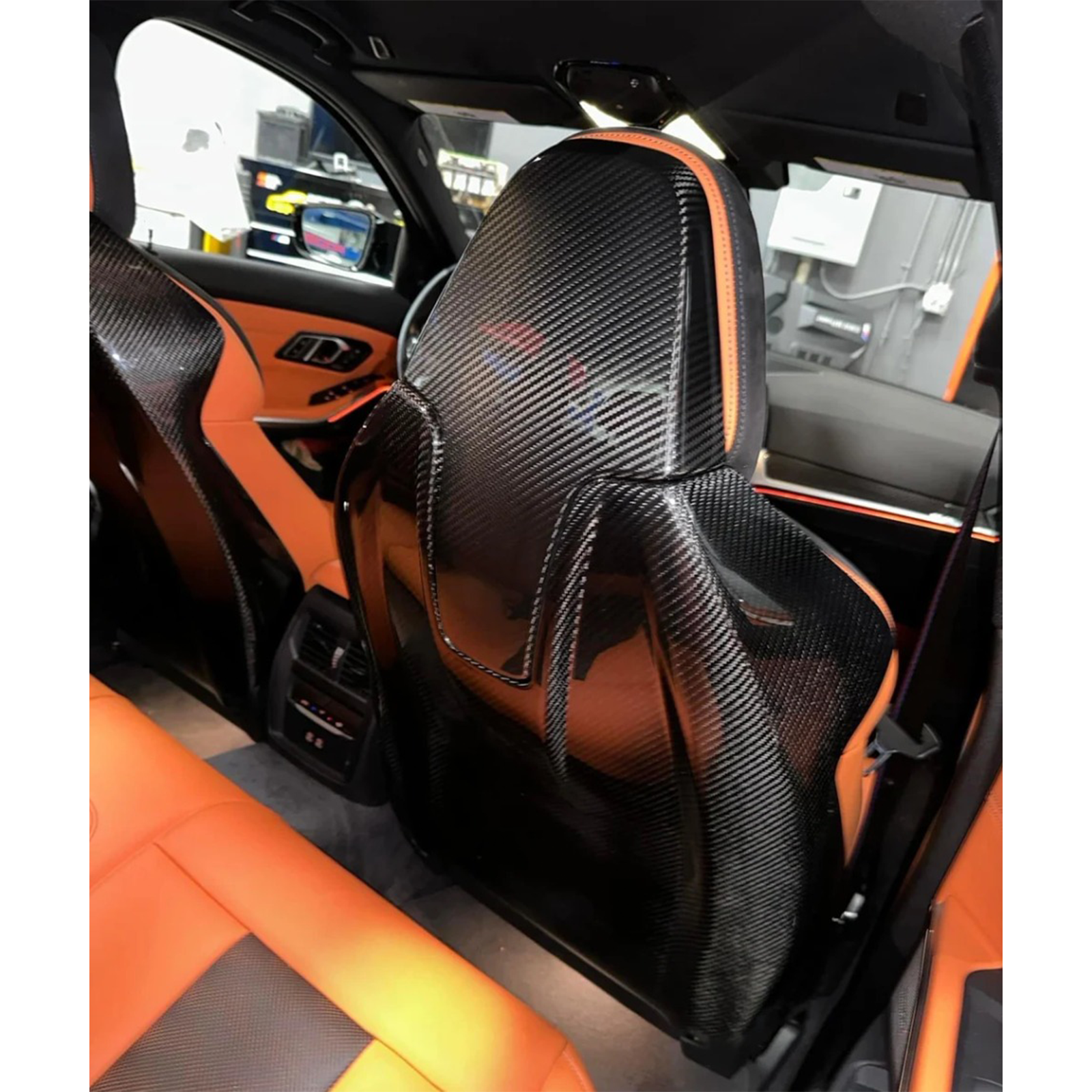 Carbon Fiber Full Seat Back Cover for BMW G80 M3 G82 G83 M4 G87 M2 - Bull Boost Performance