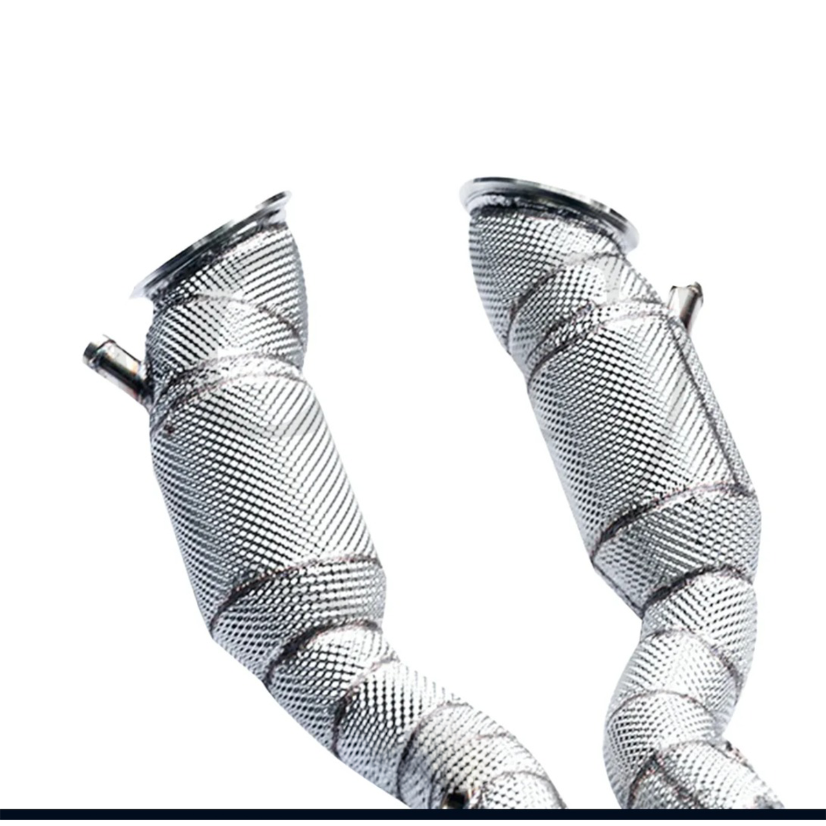 High Flow Catless Exhaust Downpipes X Pipe for Ferrari F12 Berlinetta 812 Superfast by Stratec Systems