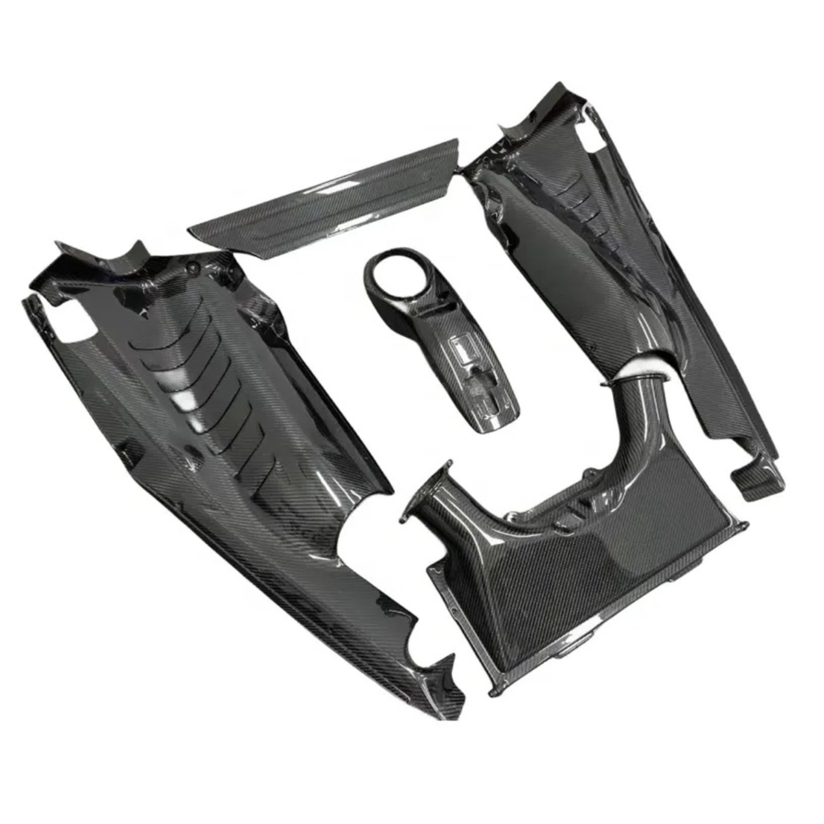 Dry Carbon Fiber Engine Bay Trim Cover for Ferrari 488 GTB by Stratec Systems