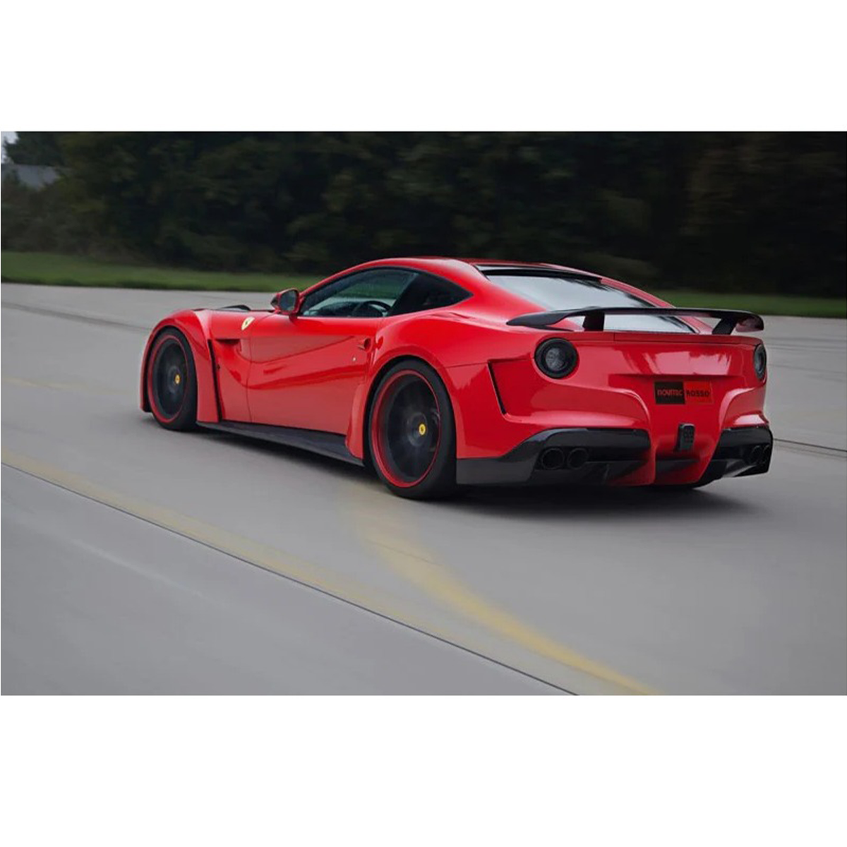 Carbon Fiber Rear Wing for Ferrari F12 by Stratec Systems