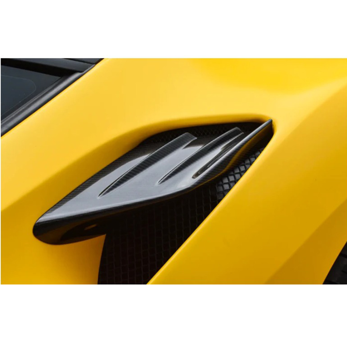 Dry Carbon Fiber Side Air Intake Trims for Ferrari F8 Tributo by Stratec Systems
