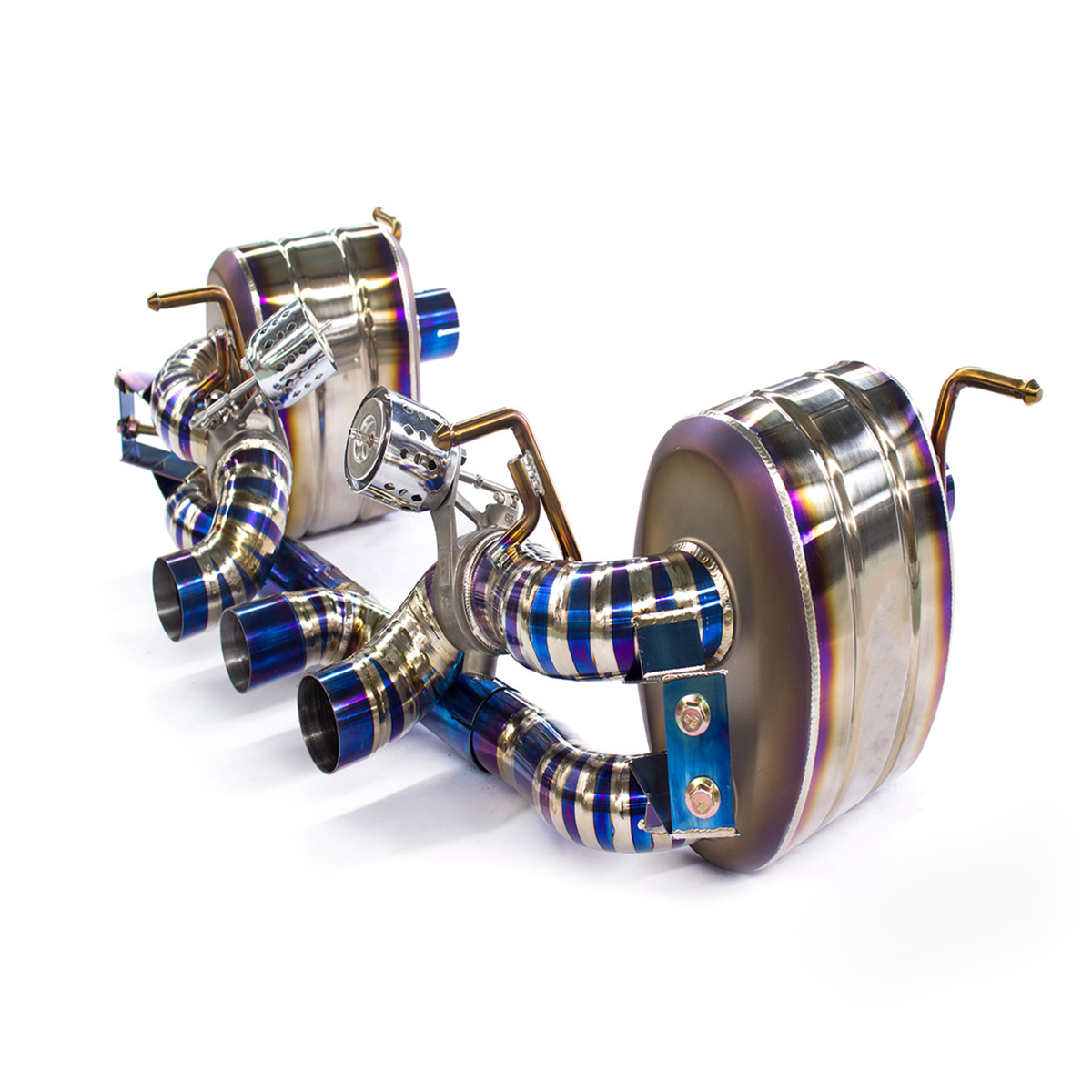 Performance Catback Exhaust System with Valve Control and Downpipes for Ferrari 488 GTB and 488 Pista 3.9L V8 by Stratec Systems