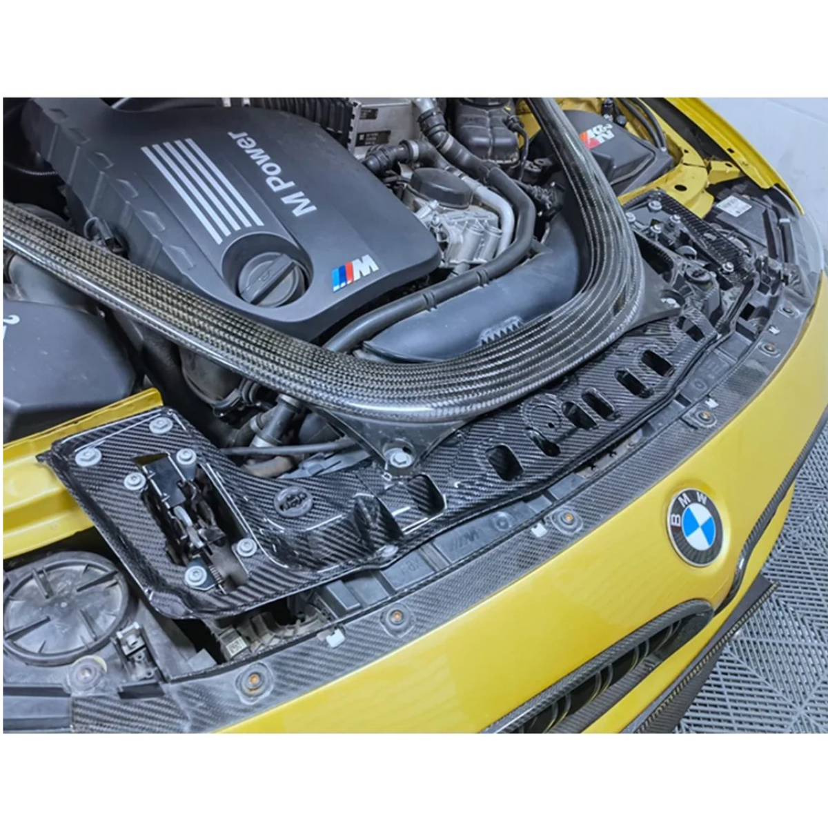 Carbon Fiber Cooling Slam Panel Cover for BMW F80 F82 F83 M3 M4 by Stratec Systems
