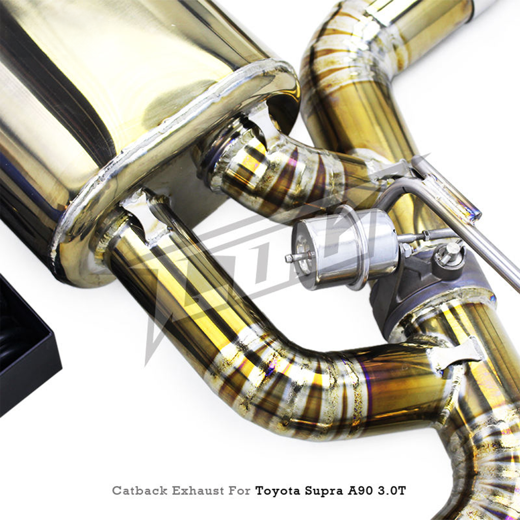 Titanium Valved Catback Exhaust System for Toyota Supra A90 A91 3.0T - Bull Boost Performance