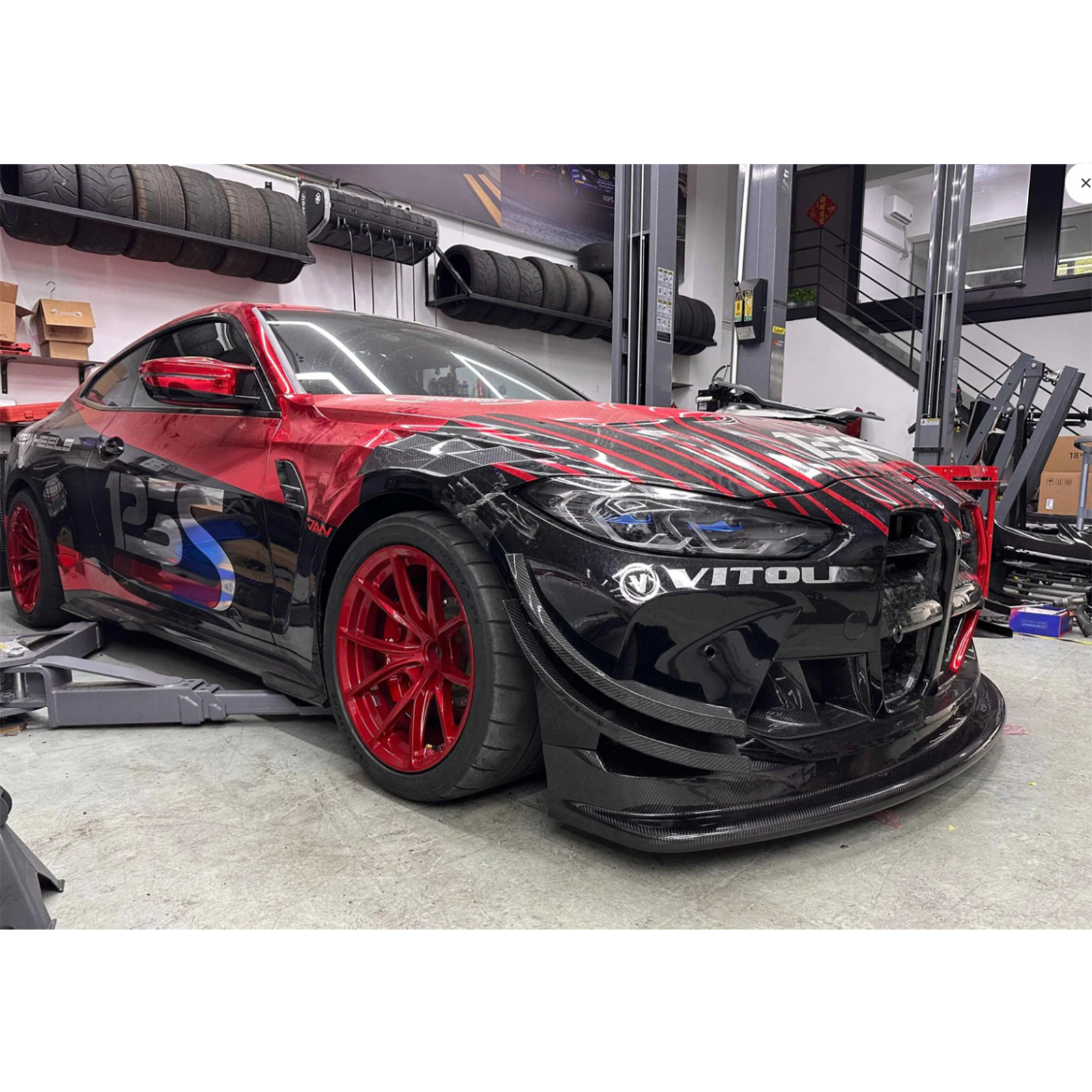 GT4 Carbon Fiber Front Lip for BMW G80 G81 M3 G82 G83 M4 - Bull Boost Performance