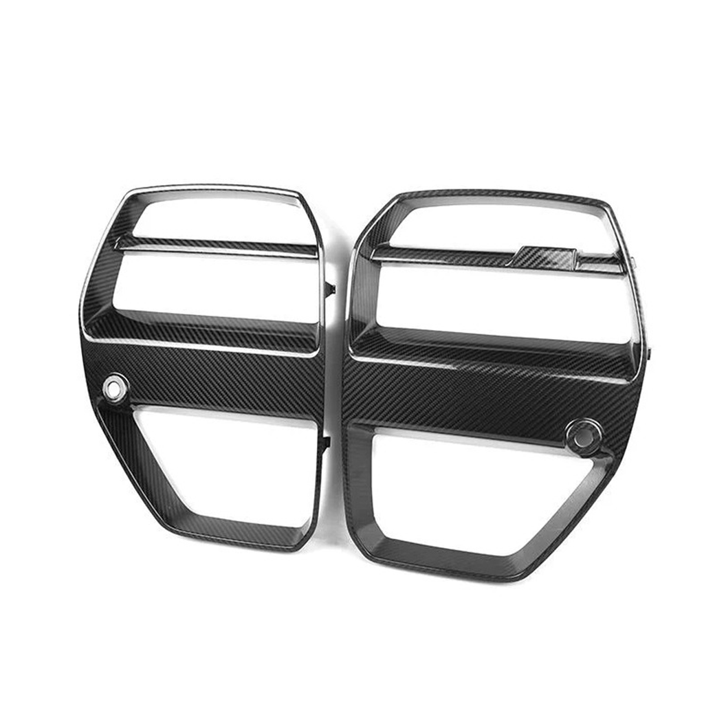 VR Style Carbon Fiber Front Grille Replacement Set for BMW G80 M3 G82 G83 M4 - Bull Boost Performance