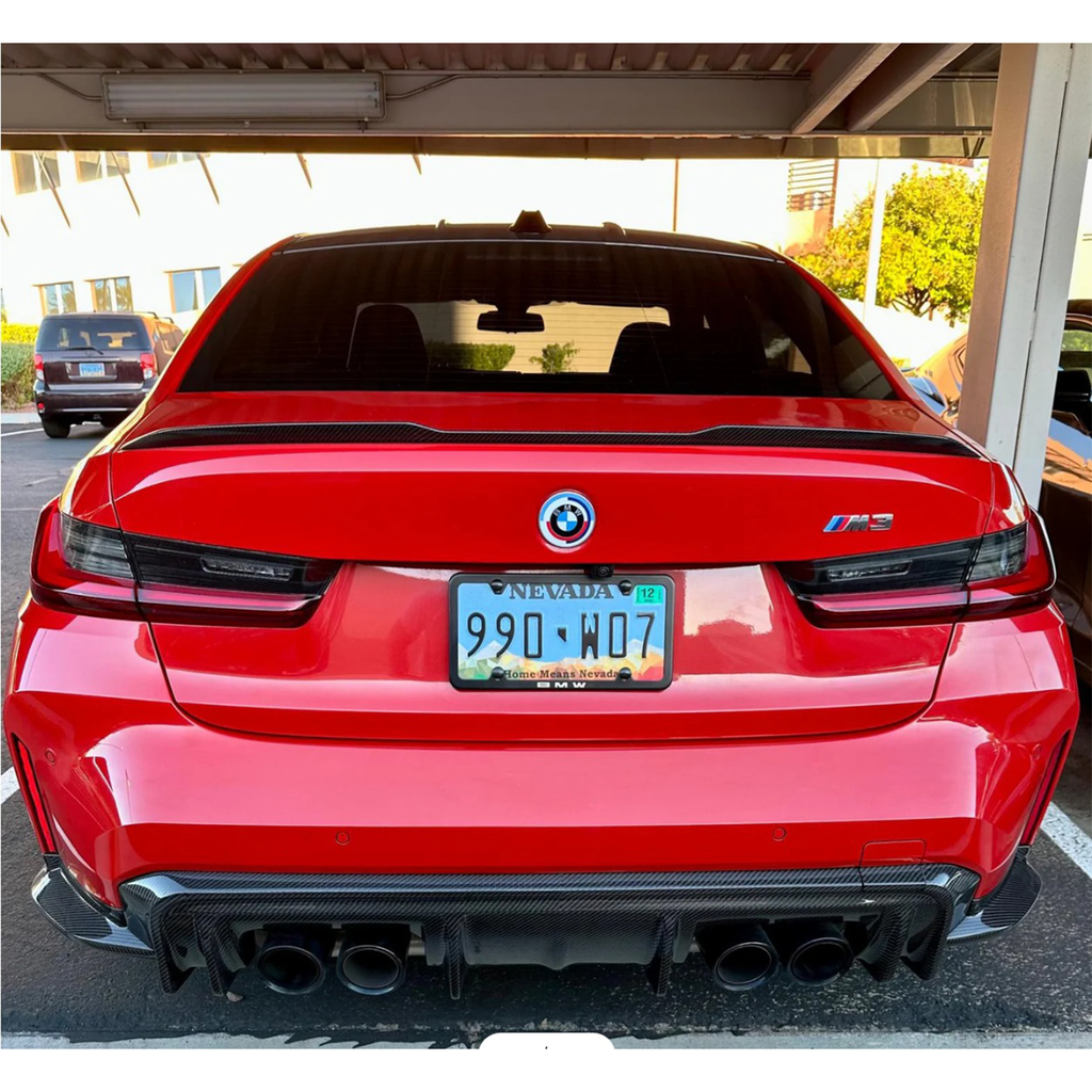 Carbon Fiber 3D Style Rear Diffuser Corner Extensions for BMW G80 M3 G82 M4 - Bull Boost Performance
