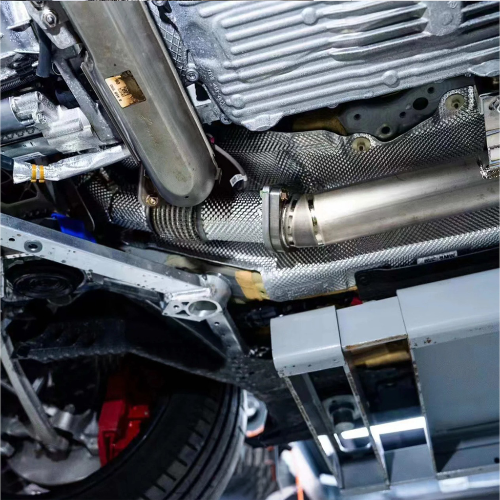 58 Catless Downpipes Heatshield for BMW G8X G80 G82 G83 M3 M4 G87 M2 - Bull Boost Performance