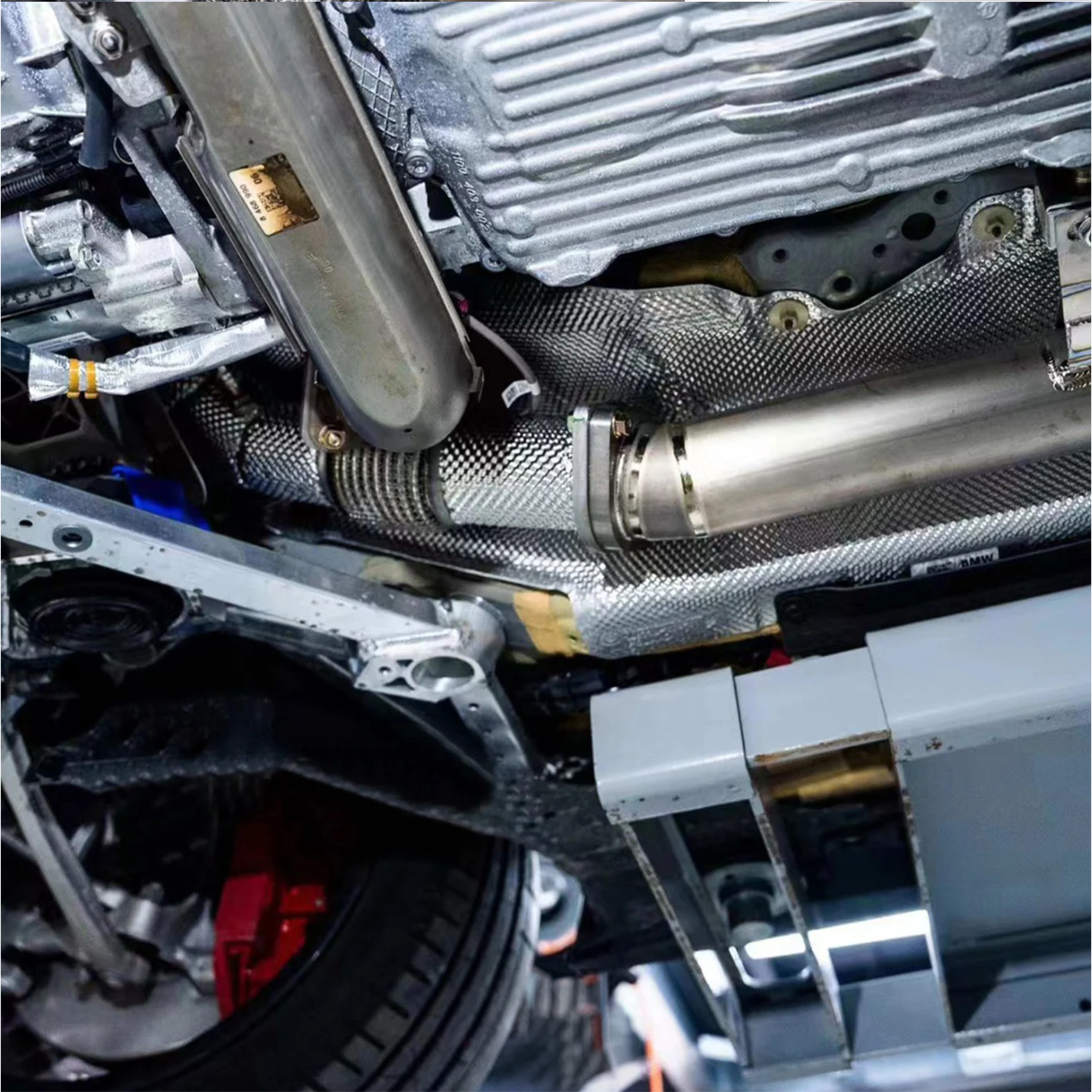 58 Catless Downpipes Heatshield for BMW G8X G80 G82 G83 M3 M4 G87 M2 - Bull Boost Performance