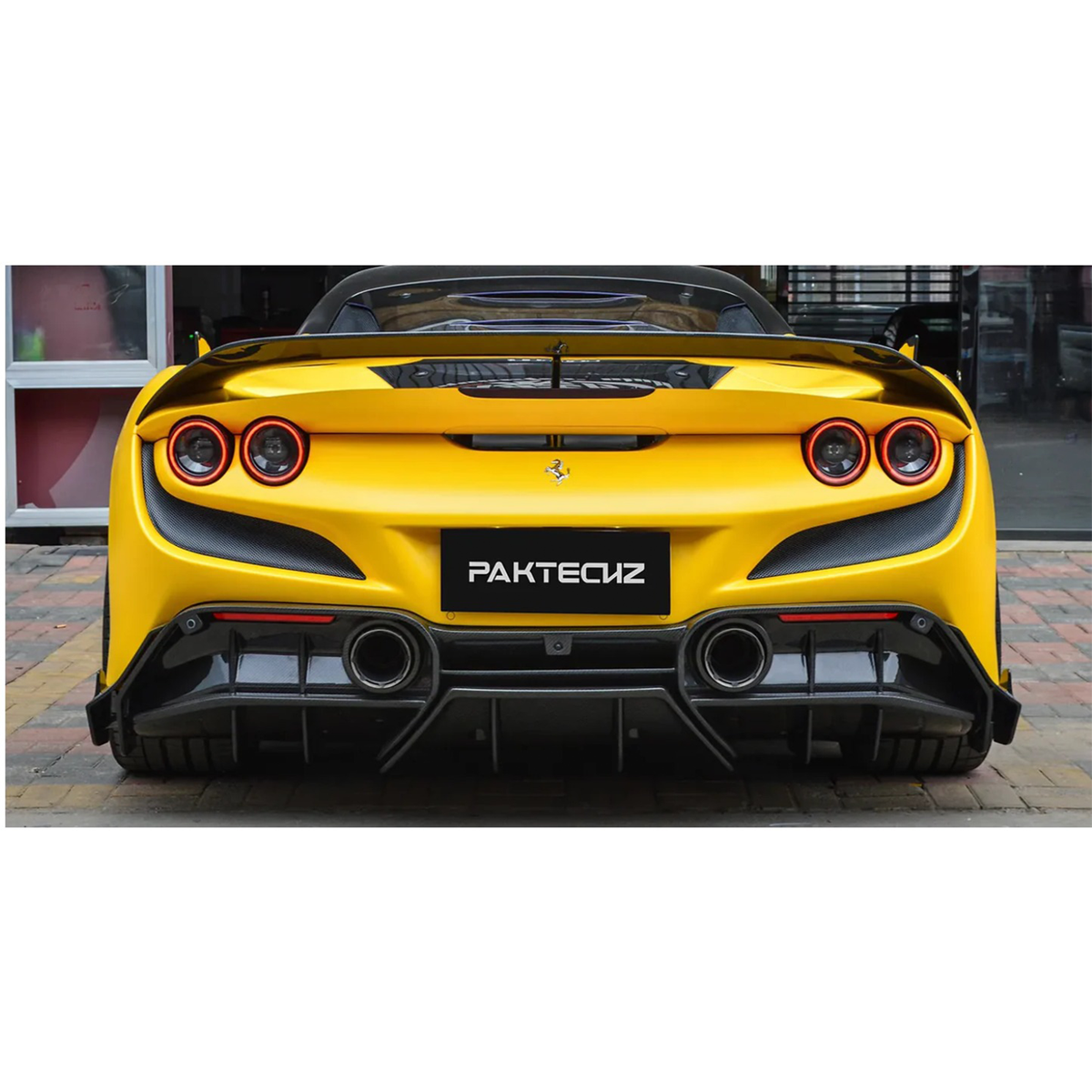 Carbon Fiber Rear Diffuser for Ferrari F8 Tributo Spider by Stratec Systems