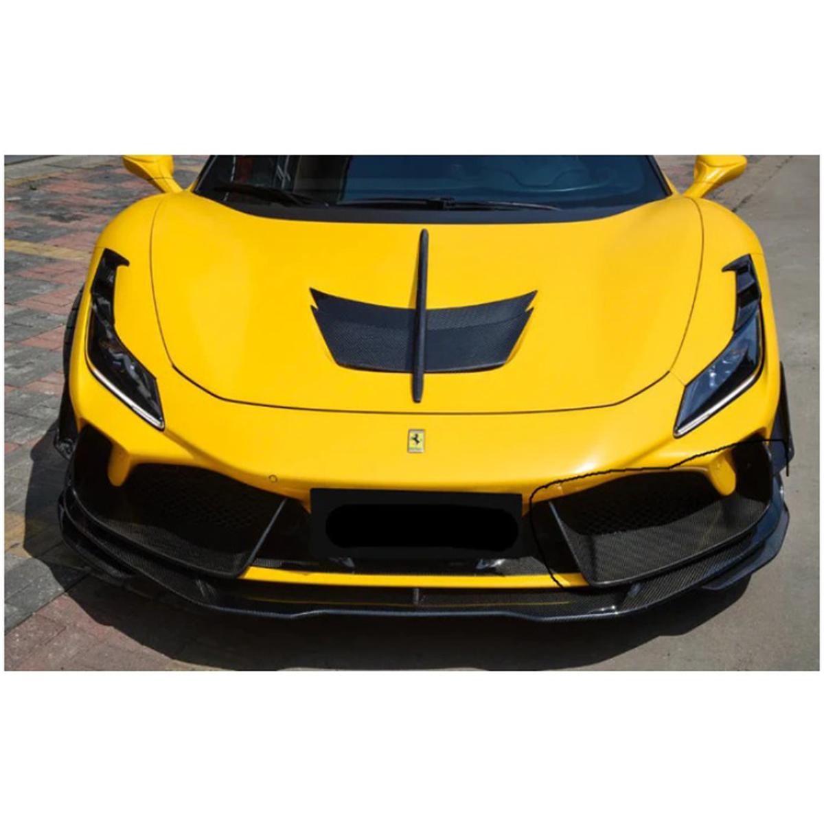 Prepreg Carbon Fiber Front Bumper Air Vent Intake Trim for Ferrari F8 by Stratec Systems