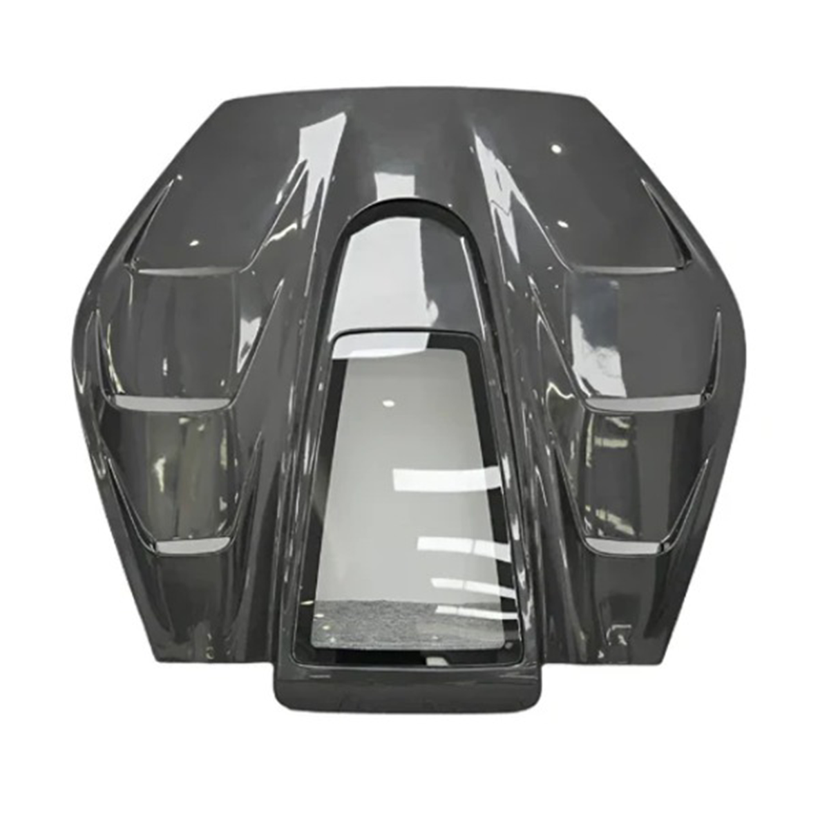 Carbon Fiber Engine Tail Transparent Window Cover for Ferrari 296 GTB by Stratec Systems
