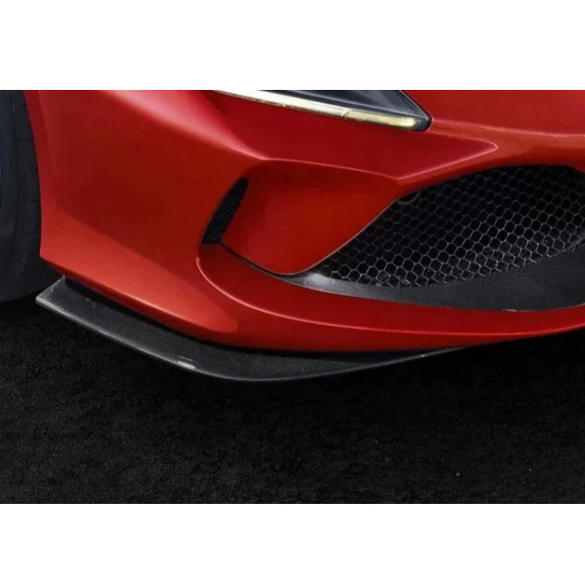 OEM Style Carbon Fiber Side Front Splitter for Ferrari F8 Tributo by Stratec Systems