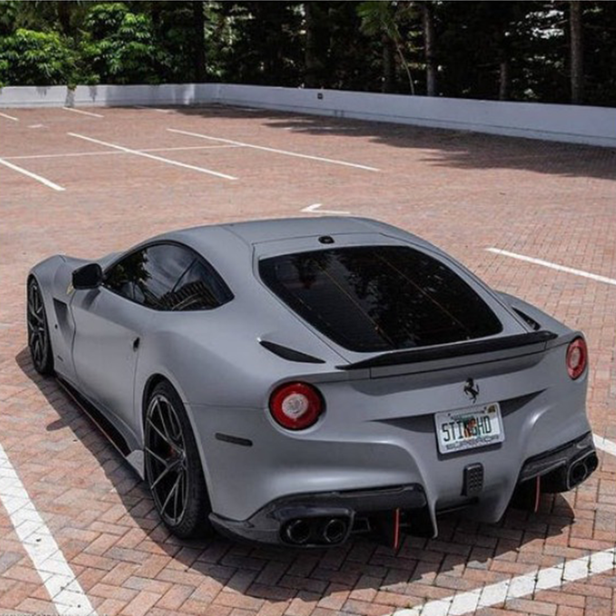 DNC Style Carbon Fiber Rear Spoiler for Ferrari F12 by Stratec Systems