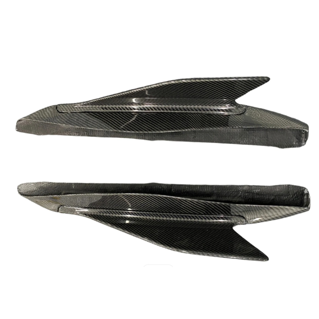 Carbon Fiber Corner Side Skirt Winglet for Ferrari 488 by Stratec Systems